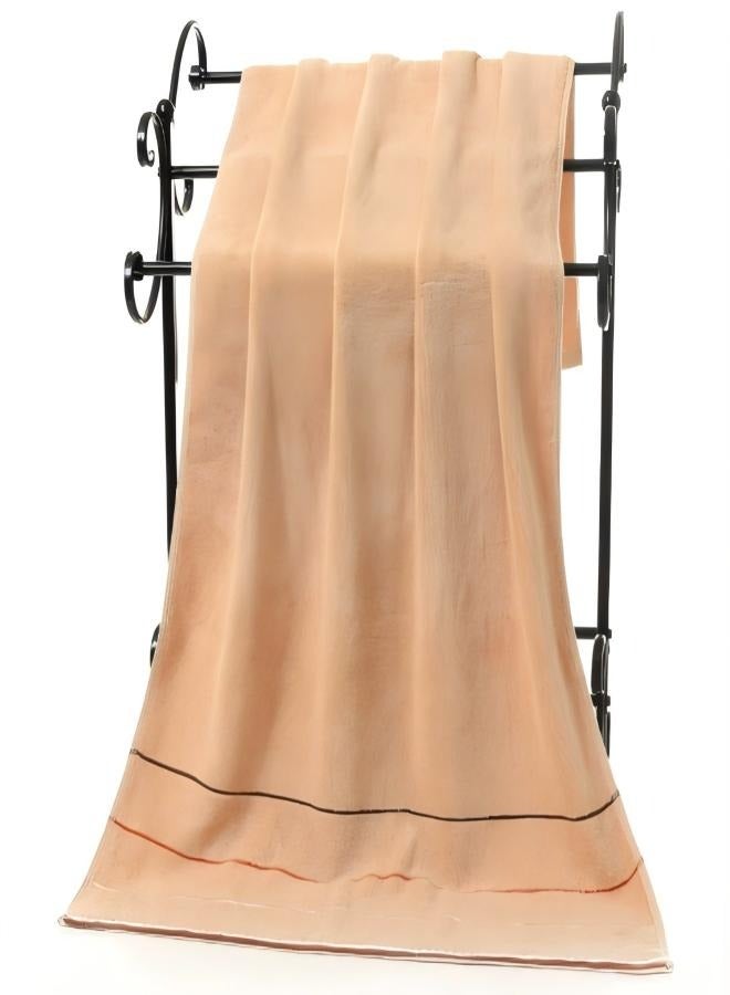 Large Pure Cotton Bath Towel Coffee color