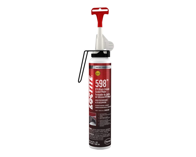 Loctite 598 RTV High Performance Silicone, Black, 190 ml -2093362 - Image 1
