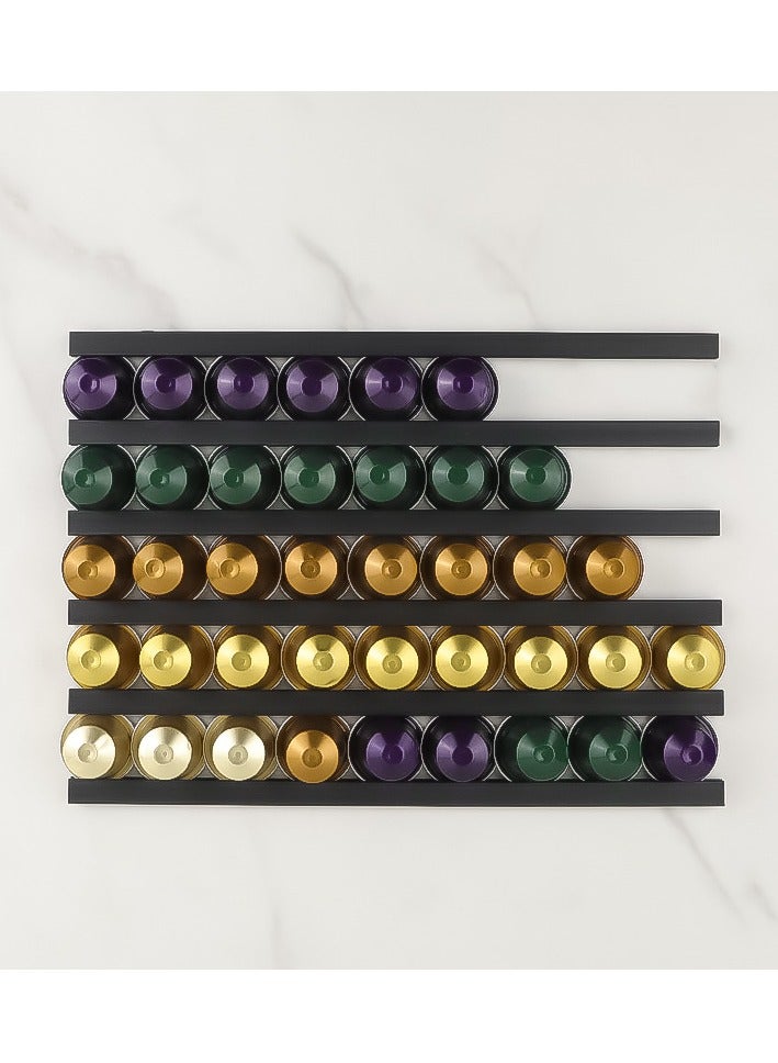 ميكسد جدار جبل حامل حبوب البن ، 6 قطعة حامل حبوب البن شريط التخزين ، ذاتية اللصق ديي حامل حبوب البن - Image 5