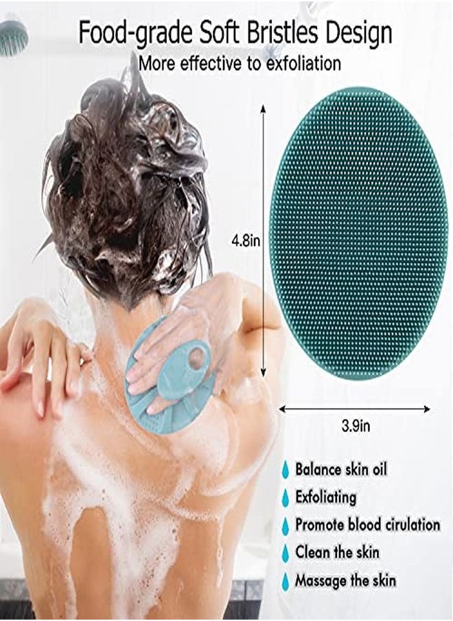 Innerneed - Cone Body Cleansing Brush Shower Scrubber, Gentle Exfoliating And Massage For All Kinds Of Skin (Dark Green) - Image 1