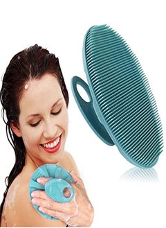 Cone Body Cleansing Brush Shower Scrubber, Gentle Exfoliating And Massage For All Kinds Of Skin (Dark Green)