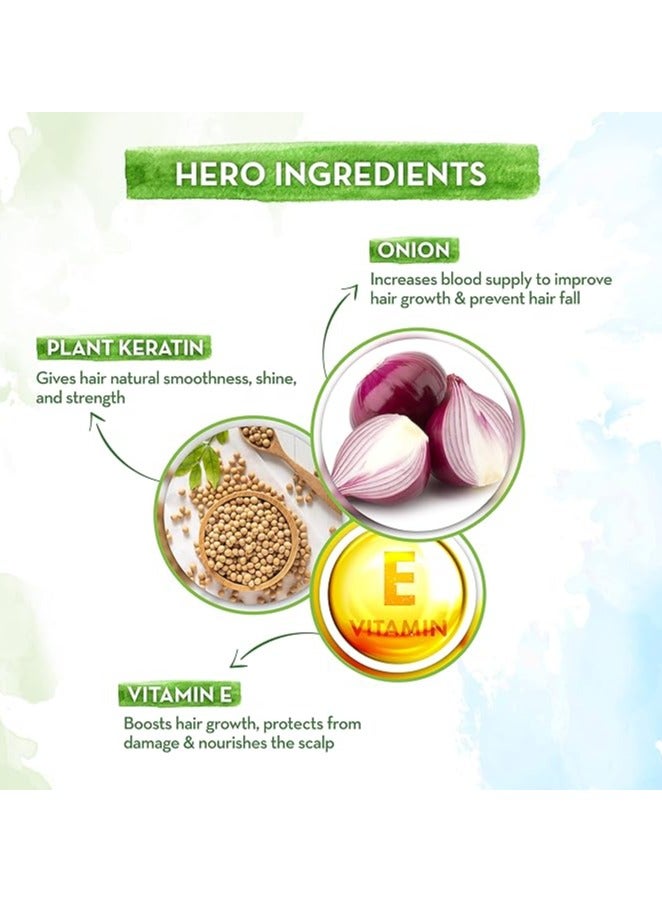 Mamaearth Onion Shampoo for Hair Fall Control & Hair Growth with Onion & Plant Keratin - 650 ml - Image 4