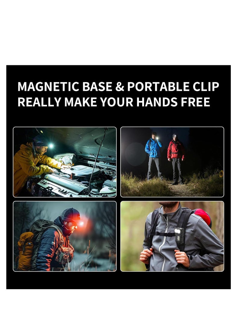 Super Bright Led Mini Flashlight: Multifunctional Outdoor Flashlight for Night Working, Running, Walking, Camping, Fishing, Hiking, Usb C Charging Warning Flash Light Mobile Phone Emergency Power Bank - Image 2