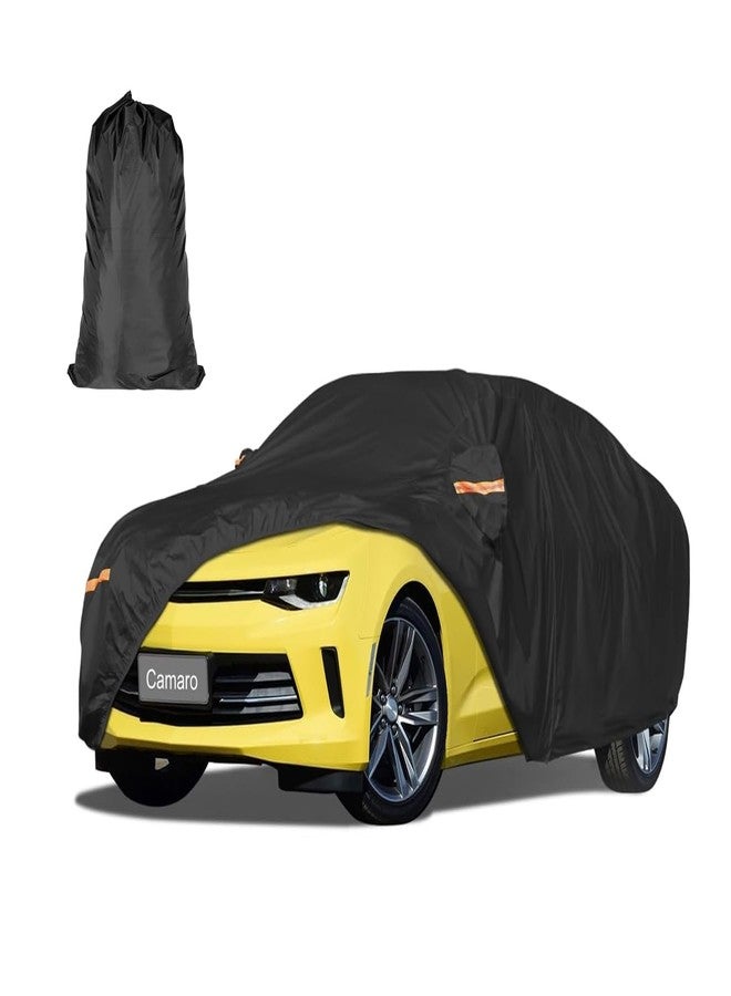 INSAUTO Waterproof Car Cover for Chevy Camaro 2010-2024,Upgrade 210D Oxford 100% Waterproof All Weather Outdoor Car Covers Sun Rain Snow Hail Protection with Driver Door Zipper - Image 1