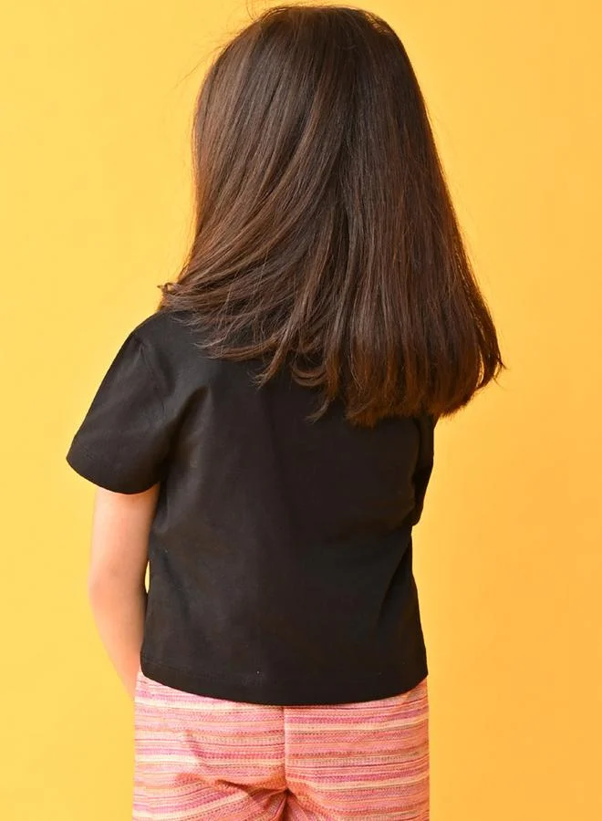 Anthrilo Anthrilo Heart Print Round Neck T-Shirt