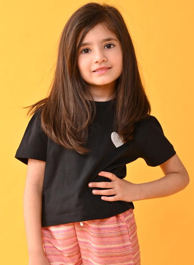 Anthrilo Heart Print Round Neck T-Shirt - Image 1