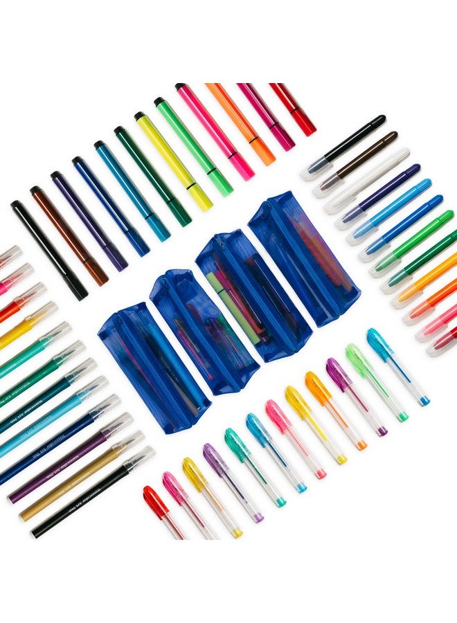 PapaKit Creative Art Coloring Set (Outer Space), Includes Travel Bag, Assorted Washable Marker Set, Glitter Pens & Coloring Pages, Art Supplies Great Gift for Kids - Image 5