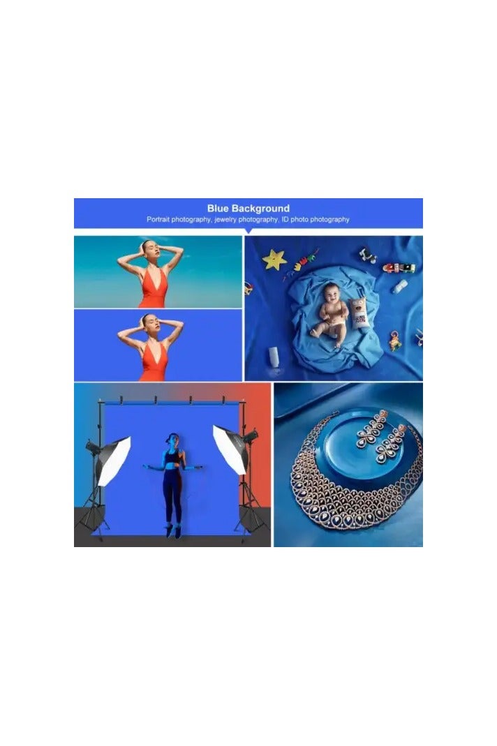 PULUZ 2M x 2M Photography Backdrop – Thick Blue Background Cloth for Photo Studio, Video Shooting, Live Streaming & Portrait Photography – PU5207L - Image 5