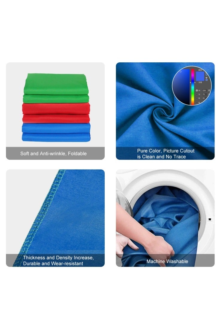 PULUZ 2M x 2M Photography Backdrop – Thick Blue Background Cloth for Photo Studio, Video Shooting, Live Streaming & Portrait Photography – PU5207L - Image 3