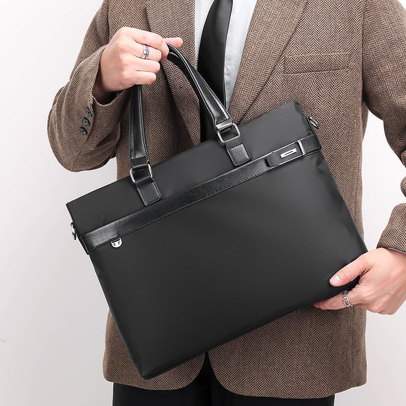 Nylon Waterproof Laptop Bag for Men Black 