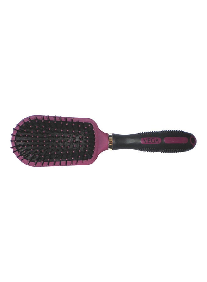 NIBEMINENT Plastic And Rubber Handled Cushioned Brush Black/Purple