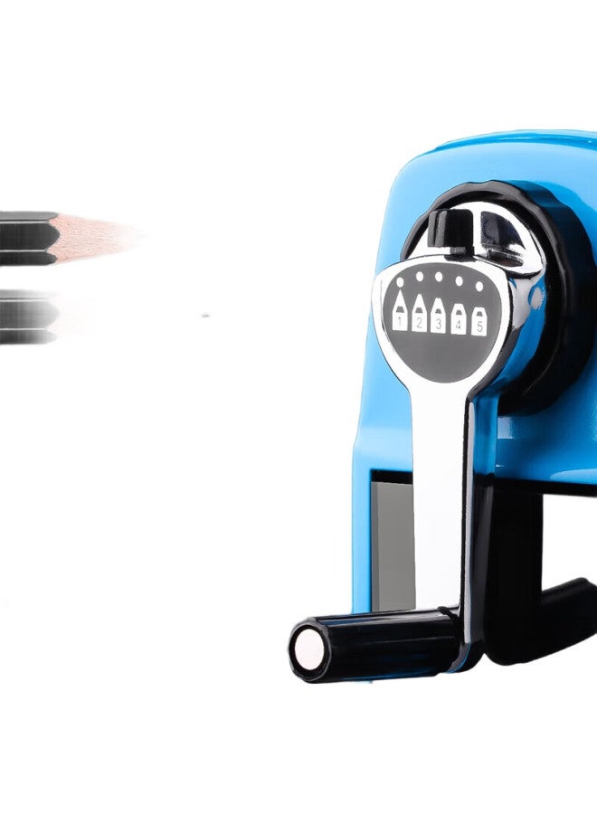 Sunwood Metal Body Adjustable Thickness Hand-Crank Pencil Sharpener, Rotary Blade, Durable, Black, 5191 - Image 2