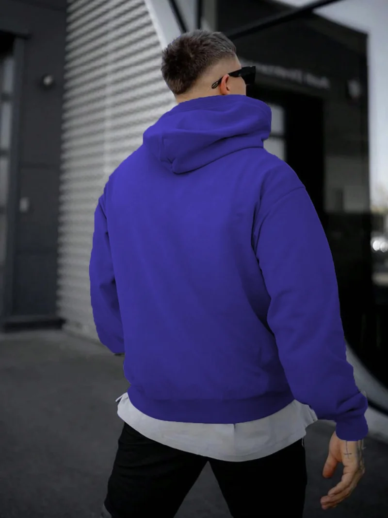 دوغ فش Women, Men's Sweatshirt Oversize Long Battle Printed Thick Purple Lover Sweatshirt