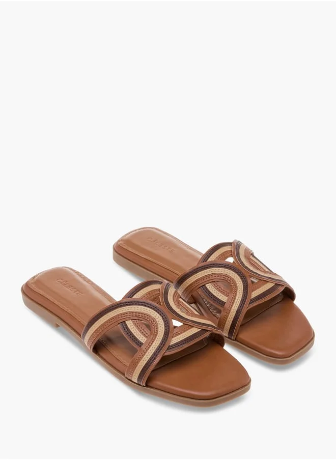 سيليست Women's Stitch Detail Slip-On Sandals