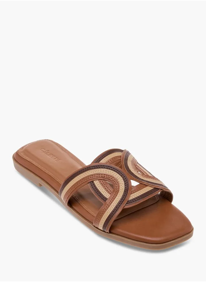 سيليست Women's Stitch Detail Slip-On Sandals