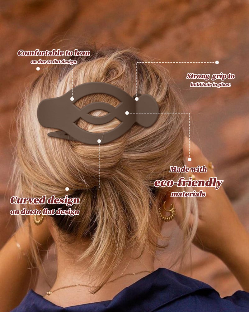 AWAYTR 6Pcs Upgrade Large Flat Hair Claw Clips for Women Girls, 5" Non-slip Duckbill Hair Clips for Long, Thick, Thin Hair, Comfortable for Driving & Lying Down (Matte (Neutral)) - Image 3