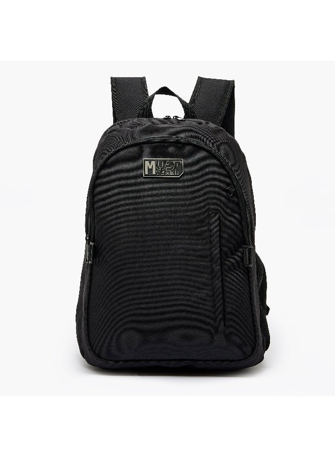 Must 16 Inches-Backpack Set Of 3-Eternal Black-Sustainable-1 Cmprt (Rpet 900D Pu) Black \ 32X18X43 - Image 3