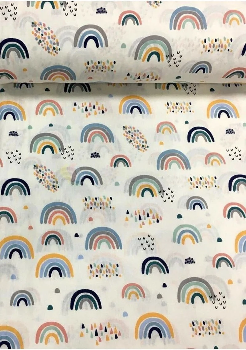 Bebek Özel Baby Special Cotton Baby and Kids Fitted Sheet Cute Rainbow 80x140 cm