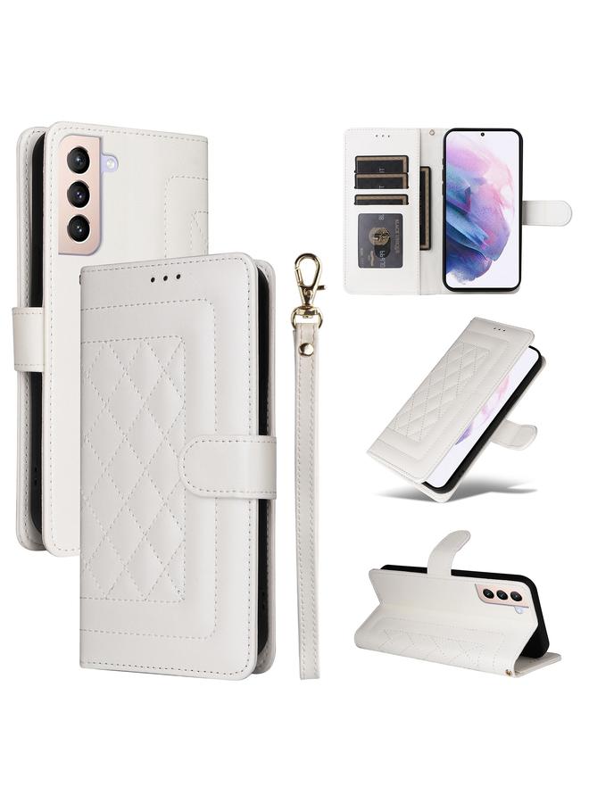 اس-توب جراب لهاتف Samsung Galaxy S21+ 5G جراب هاتف جلدي شبكي ماسي قابل للطي - Image 1