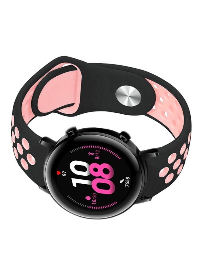 Loquat Replacement Band For Huawei Watch GT 2 42mm Black/Light Pink - Image 2