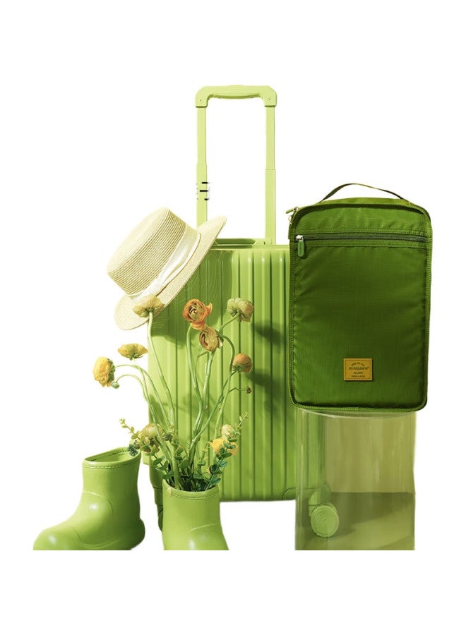 M Square Travel Storage Bag, Luggage Organizer, 7-piece Set, Clothes Underwear Shoe Bag, Shoe Pouch, Norsen Green - Image 2