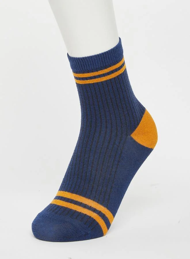 Styli Styli Set of 5 - Striped Cuff Crew Socks