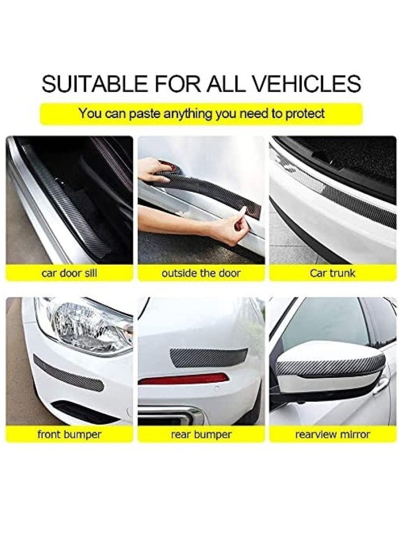 Y&D Car Sticker Carbon Fiber Rubber Door Entry Guards Scratch Cover Protector Paint Threshold Guard Car Bumper Door Guard/Rear Bumper Guard Scratch Scratch Protection Strip 5x300cm  - Image 3