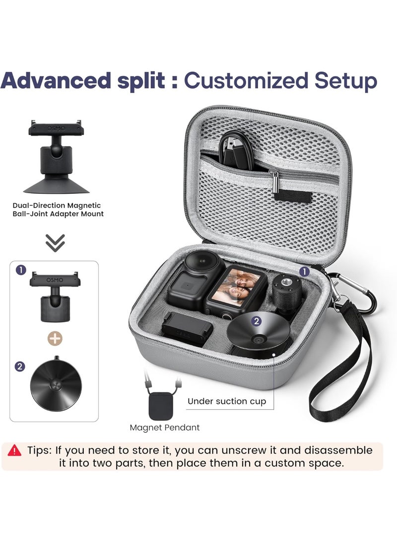 ستارت آر سي حقيبة Osmo Nano، حقيبة حماية محمولة لملحقات DJI Osmo Nano، حقيبة تخزين محمولة من الجلد PU للسفر والتصوير الفيديو في الهواء الطلق - Image 3