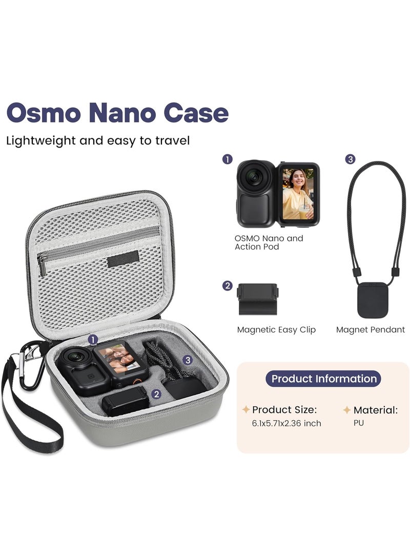 ستارت آر سي حقيبة Osmo Nano، حقيبة حماية محمولة لملحقات DJI Osmo Nano، حقيبة تخزين محمولة من الجلد PU للسفر والتصوير الفيديو في الهواء الطلق - Image 2
