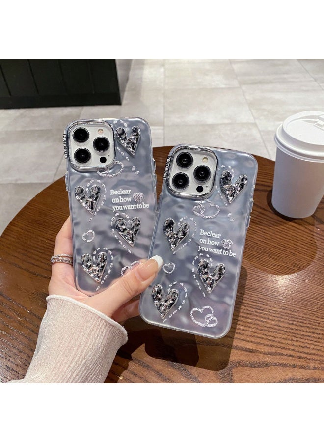 NIBEMINENT Folded Heart Protective TPU Case Cover For iPhone 14 Pro - Image 1