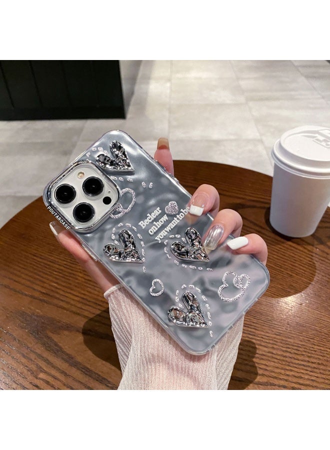 NIBEMINENT Folded Heart Protective TPU Case Cover For iPhone 14 Pro - Image 2