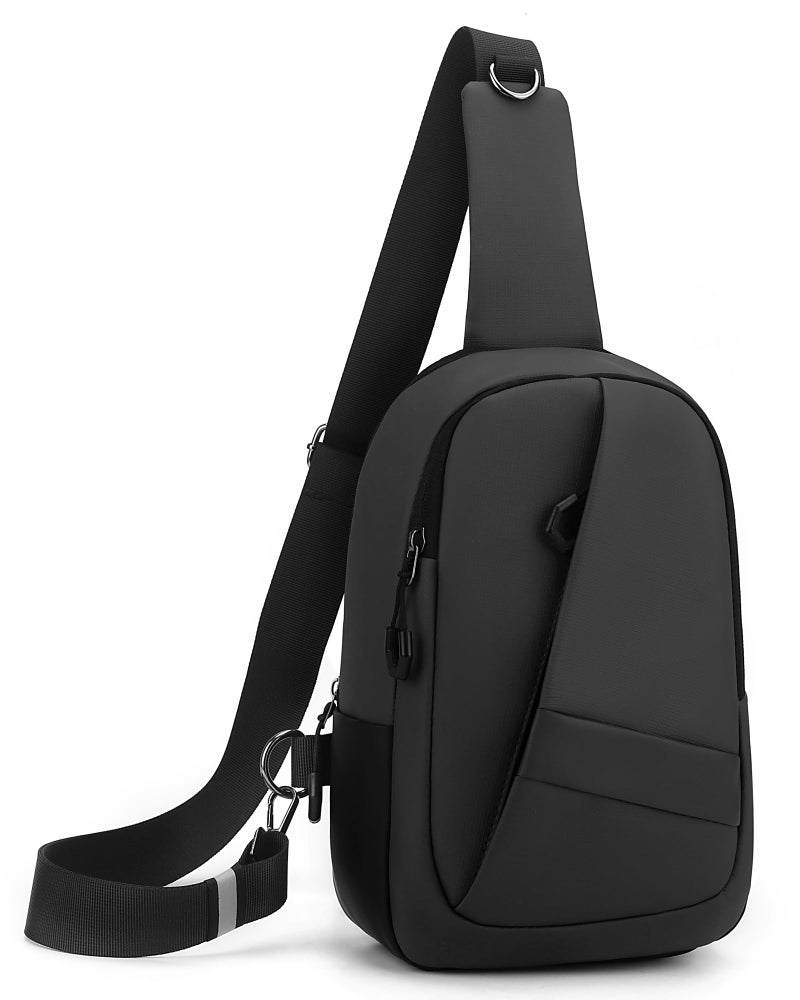 Hoedia Crossbody Sling Bag for Men Women, Shoulder Cross Body Bag EDC Back Pack with Reflective Strip and Multiple Pockets - Image 1