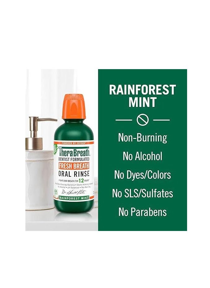 TheraBreath - Mouthwash for fresh breath From Therabreath  rainforest mint 473ml - Image 1