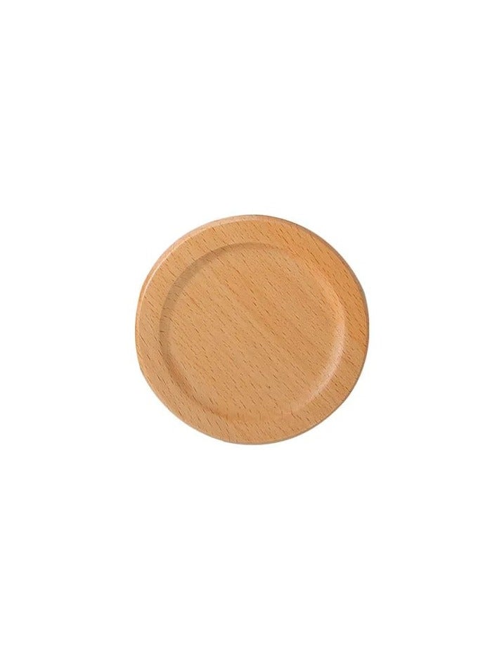 Liying Natural Wooden Coasters Set for Drinking Glasses, Tabletop Protection for Any Table Type, Set of 6 (Light Brown)  - Image 2