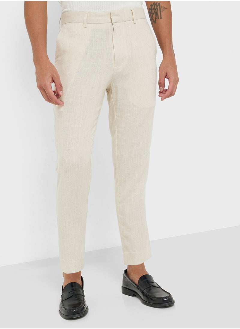 Robert Wood - Slim Fit Linen Pants - Image 1