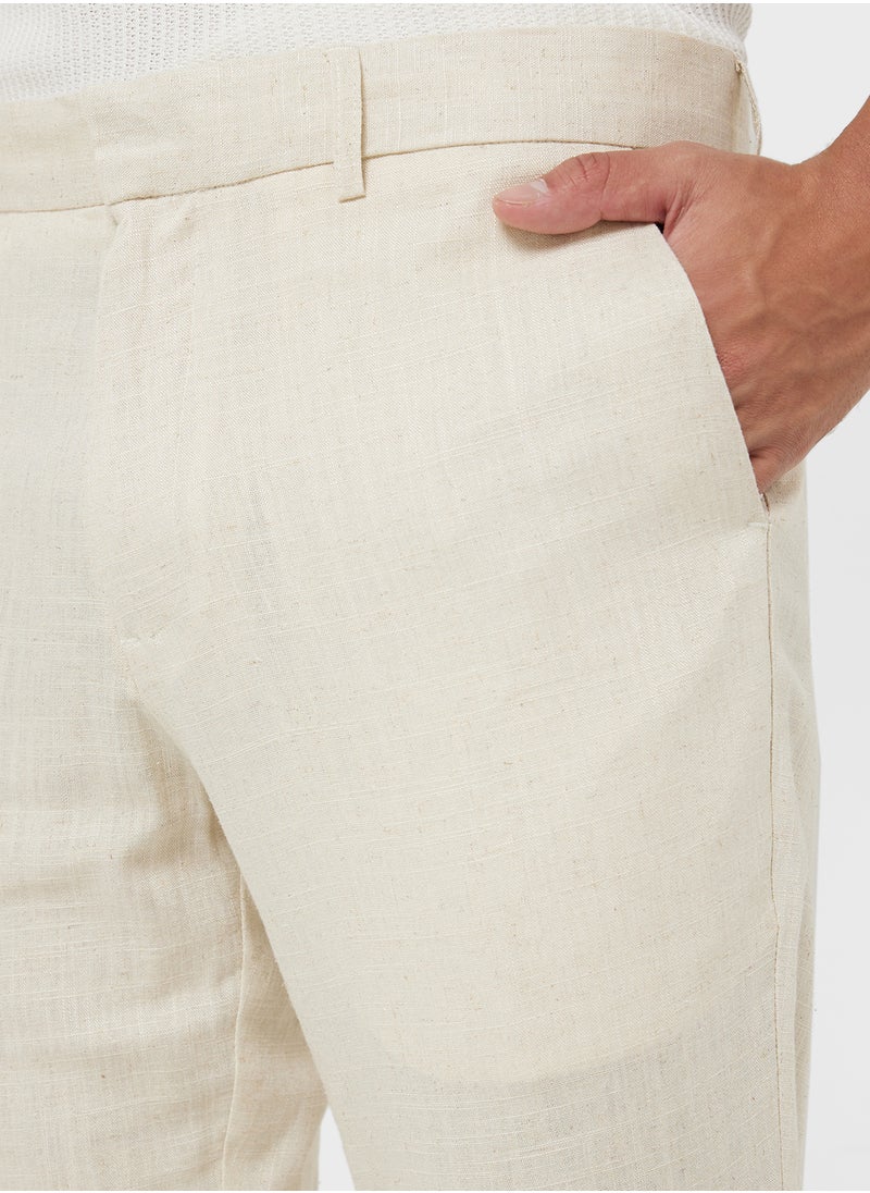 Robert Wood - Slim Fit Linen Pants - Image 1