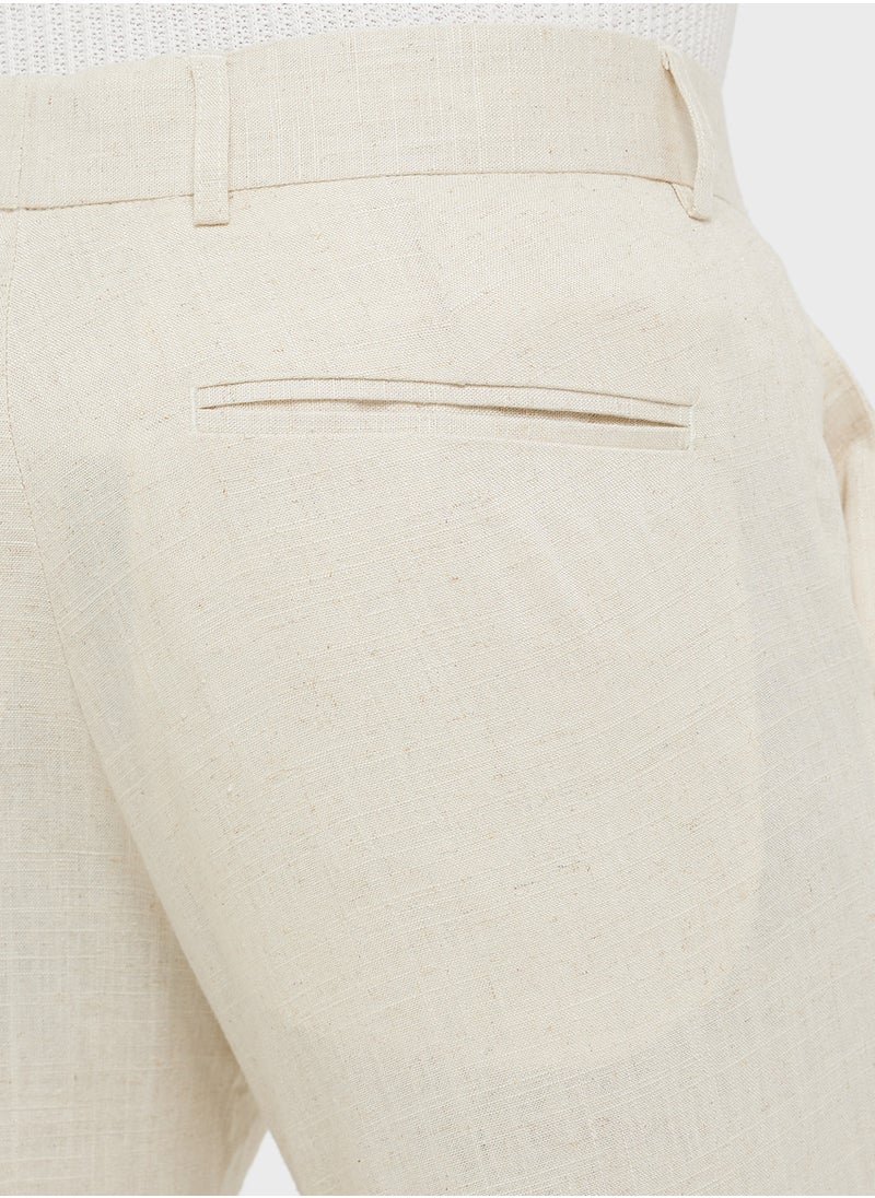Robert Wood - Slim Fit Linen Pants - Image 1