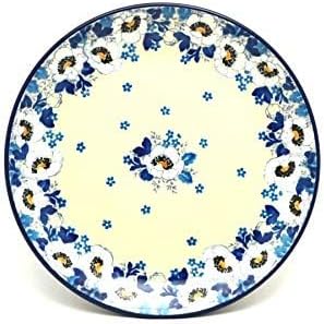 Polish Pottery Gallery Polish Pottery Plate  SaladDessert 7 34  White Poppy - Image 2