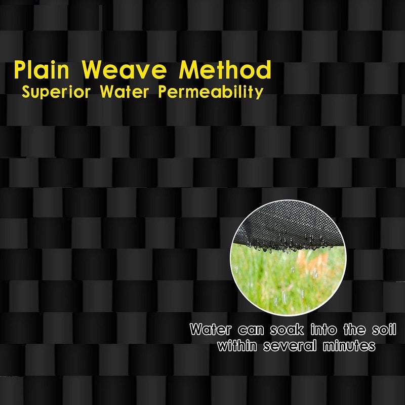 Sunifier Garden Weed Barrier Fabric, Heavy Duty Landscape Fabric, Ground Cover Weed Blocker Cloth, Landscaping Fabric for Garden, Vegetable Beds, Path Way (WBF-4ft x 300ft) - Image 2