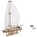 UGEARS Ocean Beauty Yacht 3D Wooden Puzzles for Adults Mechanical Wooden Model Kits for Adults to Build DIY Puzzle Boat with Paper Sails Brain Teaser Building Set 3D Puzzle - Image 2