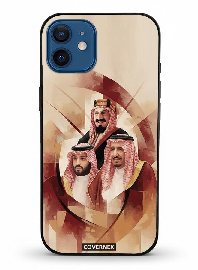 Covernex Apple iPhone 12 Protective Case Cover Printed Featuring Unity Saudi Royal Leadrs Portrait - Image 2