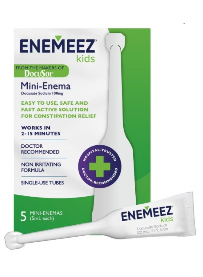 DocuSol Enemeez Kids Enema constipation relief 5's - Image 1