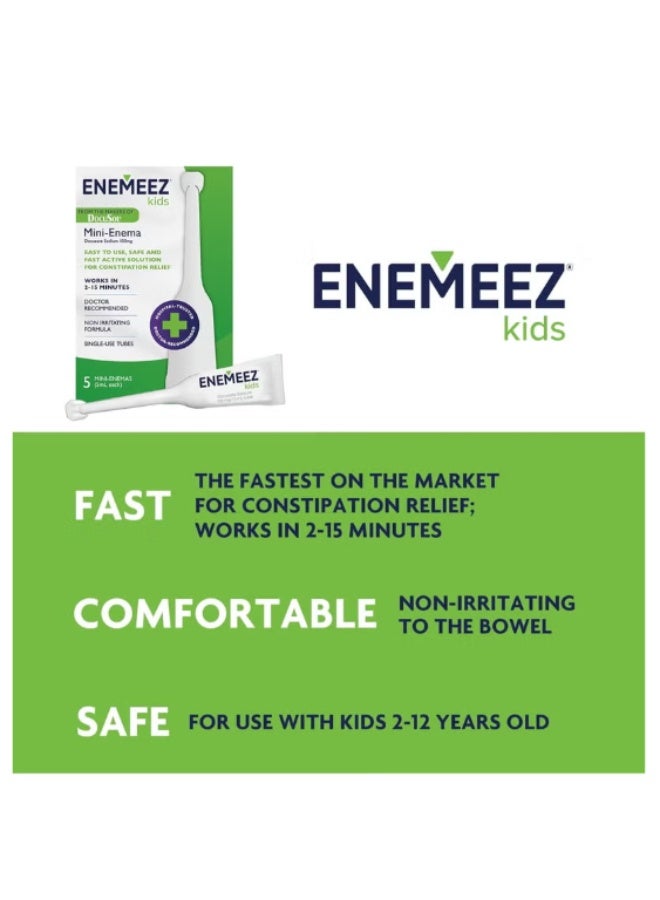DocuSol Enemeez Kids Enema constipation relief 5's - Image 2