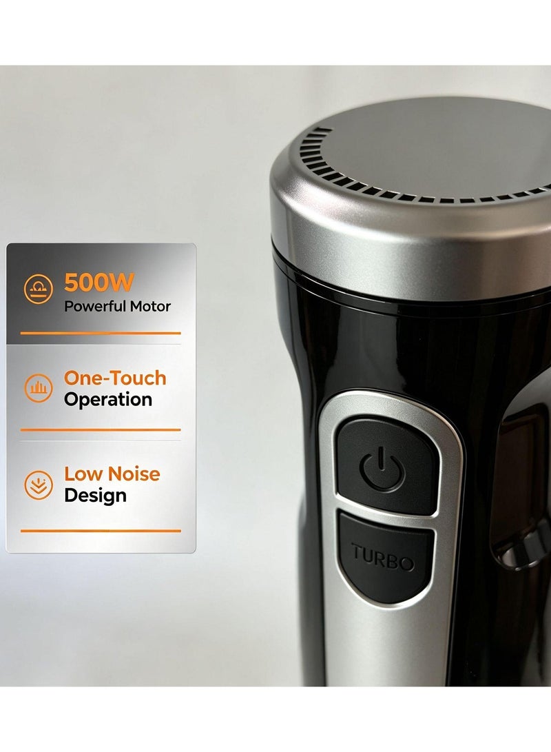 بيج ماكس خلاط يدوي 500W، خلاط كهربائي قوي، خلاط يدوي كهربائي، خلاط محمول، مفرمة، خلاط - Image 2