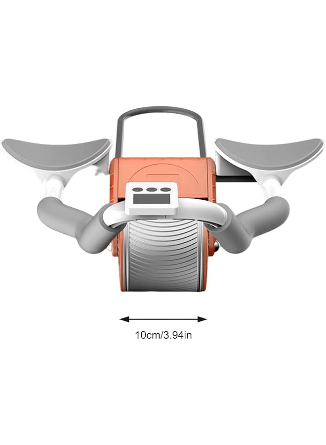 X spring Abdominal Wheel Automatic Rebound Ab Exercise Roller Wheel with Elastic Rope and Knee Pad Abdominal Exercise Roller for Home and Gym (Mat Color Random) - Image 3