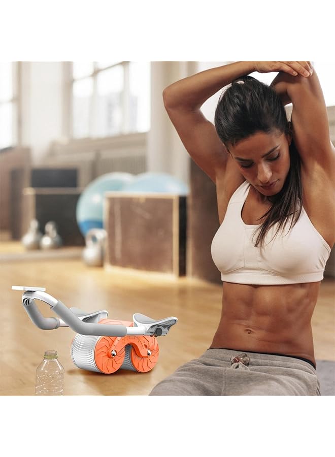 X spring Abdominal Wheel Automatic Rebound Ab Exercise Roller Wheel with Elastic Rope and Knee Pad Abdominal Exercise Roller for Home and Gym (Mat Color Random) - Image 5