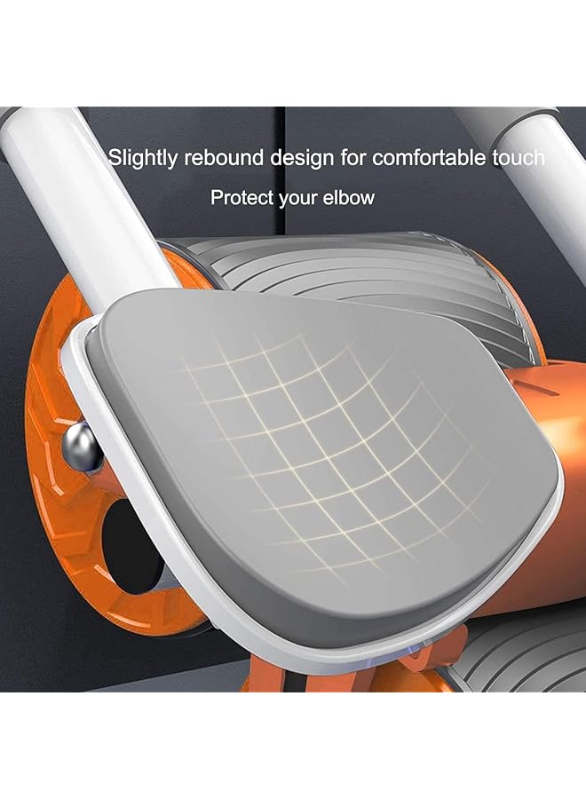 X spring Abdominal Wheel Automatic Rebound Ab Exercise Roller Wheel with Elastic Rope and Knee Pad Abdominal Exercise Roller for Home and Gym (Mat Color Random) - Image 2