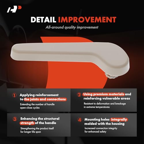 A-Premium Rear Right Passenger Side Seat Recliner Handle Compatible with Chevrolet Tahoe 2007-2013 & GMC Yukon 2007-2013 & Cadillac Escalade 2007-2013, Escalade ESV 2007-2013, Beige, Replace# 15279420 - Image 3