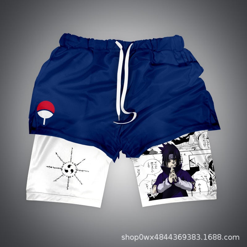Huo Ying Series Shorts 3D Digital Printing Dragon Ball Double Layer Beach Pants E-Commerce Supply - Image 1