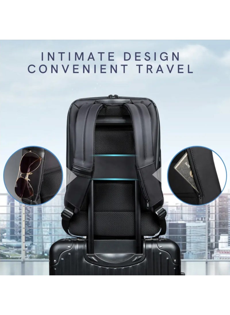 KINGSONS Daily Backpack KS3210W Simple design, suitable for business commuting, wear-resistant,Padded laptop sleeves- fits laptops up to 15.4″. Trolley sleeve at the back, easy to carry  - Image 2